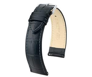 HIRSCH Classic 01028150-1-14 - Cinturino per orologio, pelle, colore: nero