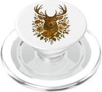 Hirsch con fiori Design - Nature Forest Vintage Look PopSockets PopGrip per MagSafe