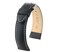 HIRSCH XS - Cinturino Passante per Orologio da Donna a Forma di Vitello di Bufalo, Modello Boston, Colore Nero, Misura Orologio 18 mmFibbia 16 mm