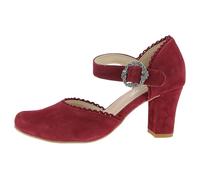 Hirschkogel Damen Trachten Pumps, Scarpe décolleté Donna, Borgogna, 41 EU