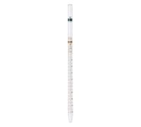 Hirschmann Calce bicchierino in vetro di sodio, KB, punto zero inferiore S, trasparente (trasparente), marrone graduato, capacità 0,5 ml, divisione 0,01 ml, lunghezza 360 mm