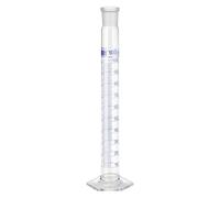 Hirschmann® Duran, provetta miscelatrice per miscelazione gradazione blu, 100:1 ml, NS 24/29, H 290 mm