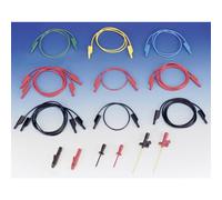 SKS-HIRSCHMANN Set di cavi di misurazione di sicurezza 935980411 [Banana maschio 4 mm - Banana maschio 4 mm] 1.00 m nero, rosso, blu, giallo, verde 1 pezzo