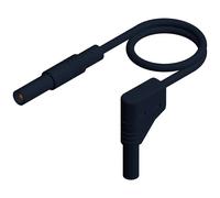 Puntali di sicurezza [ Spina a listello 4 mm - Spina a listello 4 mm] 2.00 m Nero SKS Hirschmann MLS SIL WG 200/1 schw