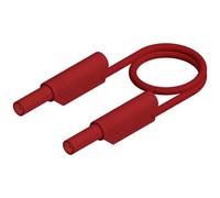 Puntali di sicurezza [ Spina a listello 4 mm - Spina a listello 4 mm] 2.00 m Rosso SKS Hirschmann MLS SIL WS 200/1 ro