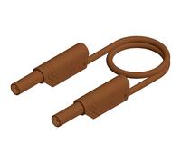 Puntali di sicurezza [ Spina a listello 4 mm - Spina a listello 4 mm] 0.50 m Marrone SKS Hirschmann MLS WS 50/2 5 brau