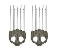 HIRUKO Fiocina Sub 3/4/5 Punte con Punte Mustad e Filettatura Universale in Acciaio Inox - Alta Resistenza, Anti-corrosione - Massima efficacia nella Pesca Subacquea! (2 Fiocine 5 Punte)
