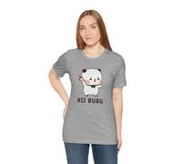 His Bubu Holding Slipper Graphic Tee Bubu and Dudu - Design adorabile per gli amanti del divertimento maglietta unisex in jersey, Erica atletica, L