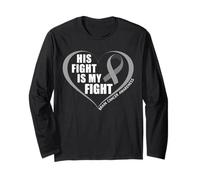 His Fight Is My Fight - Brain Cancer Awareness Month 2026 Maglia a Manica