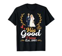 His Good Thing EST 1997 29th Wedding Anniversary Moglie Sposare Maglietta