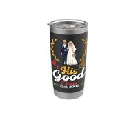 His Good Thing Est 2002 24th Wedding Anniversary Moglie Sposare Bicchiere termico in acciaio inox doppia parete