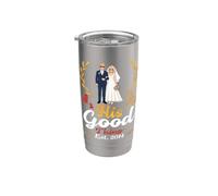 His Good Thing Est 2014 12th Wedding Anniversary Moglie Sposare Bicchiere termico in acciaio inox doppia parete