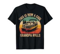 his is How a Cool Nonno Rolls Vintage Pontoon Nonno Papà Maglietta