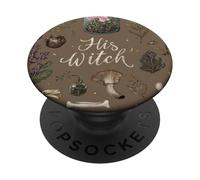 His Witch Her Warlock Stregoneria Coppia Magia Occulta PopSockets PopGrip Adesivo