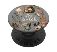 His Witch Her Warlock Stregoneria Coppia Magia Occulta PopSockets PopGrip Adesivo
