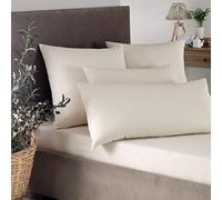 Hisar Home Stanley Hamilton Hisar Cottage Collection-Federa per Cuscino, 300 Fili, 100% Cotone Egiziano, Grigio/Lino, Singolo