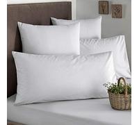Hisar Home Stanley Hamilton Hisar Cottage Collection-Federa per Cuscino, 300 Fili, 100% Cotone Egiziano, Grigio/Lino, King Size
