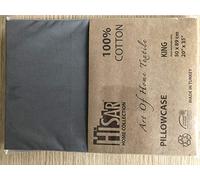 Hisar Home Stanley Hamilton Hisar Cottage Collection-Federa per Cuscino in Tinta Unita, 300 Fili, 100% Cotone Egiziano di qualità Disponibile nelle Taglie Standard, Quadrato/King Size, Ecru/Lino