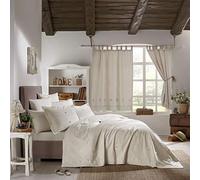 Hisar Home Stanley Hamilton Hisar Cottage Collection-Set di Biancheria Composto da Copripiumino e federe, per Letto Singolo, Matrimoniale, Super King-Size, Ecru/Lino