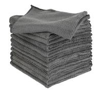 Hisdricus 12 Panno per la Pulizia in Microfibra 30x30 cm, panni microfibra cucina lavabili, per auto, stoviglie, superfici varie, colore grigio