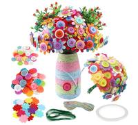 Hisdricus Kit di fiori per bambini,Kit di fiori per bambini,Divertente kit fai da te per ragazze, fai da te Regalo di arte e artigianato per e ragazze Regalo di compleanno