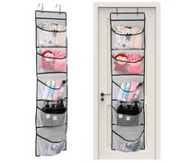 Hisdricus Organizer portaoggetti da appendere con 5 sacchetti in rete - ideale per organizer da appendere in camera da letto - perfetto per riporre giocattoli, colore grigio