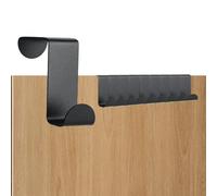 Hisdricus Set di 10 ganci da porta neri - ganci resistenti e flessibili - ideali per appendiabiti da porta - Supportano carico elevato - perfetti per tutta la casa - Gancio porta versatile