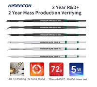 HISEECON C210 2 pezzi punte per saldatore nere come YIHUA GVM Sugon JBC T12 T245 testa di ricambio per stazione di saldatura per la riparazione del telefono