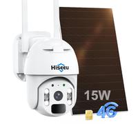 Hiseeu 【15600mAh Batteria 3G/4G LTE Telecamera da Esterno a Batteria con Scheda