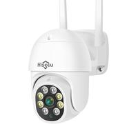Hiseeu 5MP 360° Telecamera wifi Esterno con Visione Notturna a Colori,5MP PTZ 5X Zoom Digitale IP telecamera di Sorveglianza,Audio Bidirezionale,Tracciamento Automatico,Rilevamento del Umano,IP66