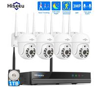 Hiseeu 5MP WiFi CCTV Kit sistema di sicurezza telecamera 16CH NVR Set registratore P2P Telecamere IP wireless esterne Sistema di videosorveglianza