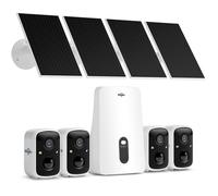 Hiseeu Kit Videosorveglianza Solare Wireless Esterno 4X4MP Telecamere con