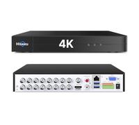 Hiseeu Videoregistratore digitale a 16 canali, 4K, 8 MP, DVR CCTV avanzato per telecamera di sicurezza, AHD/TVI/CVI/CVBS/IPC 5 in 1 ibrido, nessun costo mensile, accesso remoto (senza disco rigido)