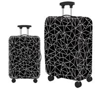 Hiseng 3D Cover Proteggi Copertura per Valigie 18-32 Pollici,Elastico Design Coperture per Bagagli Coprivaligie da Viaggio Copri Valigia (M (22-25 pollici),Geometria)