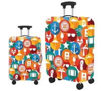 Hiseng 3D Cover Proteggi Copertura per Valigie 18-32 Pollici,Elastico Design Coperture per Bagagli Coprivaligie da Viaggio Copri Valigia (Motivo colorato,M (22-25 pollici))
