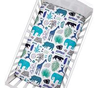 Hiseng Animale Foglia Lenzuolo con angoli Cotone Lenzuola Carrozzina Neonato Elasticizzati Biancheria da Letto Materassino Sacco a Pelo Lettino Lenzuolino da Carrozzina (Giraffa,82x41cm)