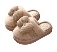 Hiseng Antiscivolo Pantofole Donna Invernali Calde Peluche Pelose Foderata Per Casa Fluffy Elegante Slippers con Indoor Outdoor Suola Ciabatte Slip On Pelose da Inverno