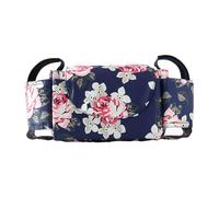 Hiseng Borsa Organizer per Passeggino Grigio Impermeabile Borsa Passeggino Organizer Universale, Tracolla, Grande Capacità Scomparti Multipli Borsa Fasciatoio per Carrozzina (Blu scuro,35x15x11cm)