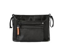 Hiseng Borsa Organizer per Passeggino, Nero Grigio Borsa Passeggino Organizer Universale, Tracolla, Grande Capacità, Scomparti Multipli, Borsa Fasciatoio per Carrozzina (Nero,30x17x10cm)