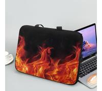 Hiseng Conchiglie Compatibile con 10-17 Pollici Custodia Borsa per Laptop con Manici, Fiamma 3D Computer Portatile Custodia Protettiva PC Sleeve per Laptop (17",Fiamma Rossa)