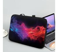 Hiseng Conchiglie Compatibile con 10-17 Pollici Custodia Borsa per Laptop con Manici, Fiamma 3D Computer Portatile Custodia Protettiva PC Sleeve per Laptop (12",Rosso Viola)