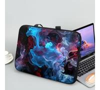 Hiseng Conchiglie Compatibile con 10-17 Pollici Custodia Borsa per Laptop con Manici, Fiamma 3D Computer Portatile Custodia Protettiva PC Sleeve per Laptop (15",Blu Viola)