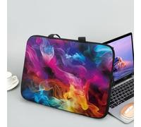 Hiseng Conchiglie Compatibile con 10-17 Pollici Custodia Borsa per Laptop con Manici, Fiamma 3D Computer Portatile Custodia Protettiva PC Sleeve per Laptop (17",Rosa Viola)