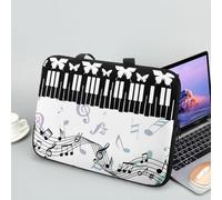 Hiseng Conchiglie Compatibile con 10-17 Pollici Custodia Borsa per Laptop con Manici, Notazione Musicale Computer Portatile Custodia Protettiva PC Sleeve per Laptop (13",Pianoforte)