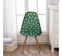 Hiseng Coprisedie Scandinavo Natale, Coprisedie con Schienale1/2/4/6 Pezzi, Coprisedie Elasticizzato Lavabile Coprisedie Universali, per Hotel Ristorante Coprisedia (4 Pezzi,Verde)