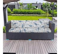 Hiseng Copriseduta Divano Elasticizzato Copridivano da Esterno per Sedili da Giardino Stampa Floreale Classica Retrò Fodere per Cuscini Antiscivolo con Banda Elastica (Paisley,125x65x20cm)