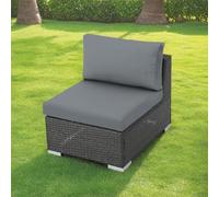 Hiseng Copriseduta per Divano in Tinta Unita Elasticizzato, Federa per Cuscini da Esterno di Ricambio per Sedie da Giardino in Rattan, Antiscivolo, con Banda Elastica (Grigio,65x65x20cm)