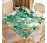 Hiseng Copritavolo per Mahjong 80/90cm Arte Marmo (Verde,80x80cm)