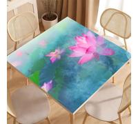 Hiseng Copritavolo per Mahjong 80/90cm Fiori di Loto 3D (Graffiti,80x80cm)