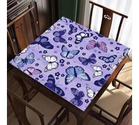 Hiseng Copritavolo per Mahjong 80/90cm Stampa Uccelli (Righe,90x90cm)